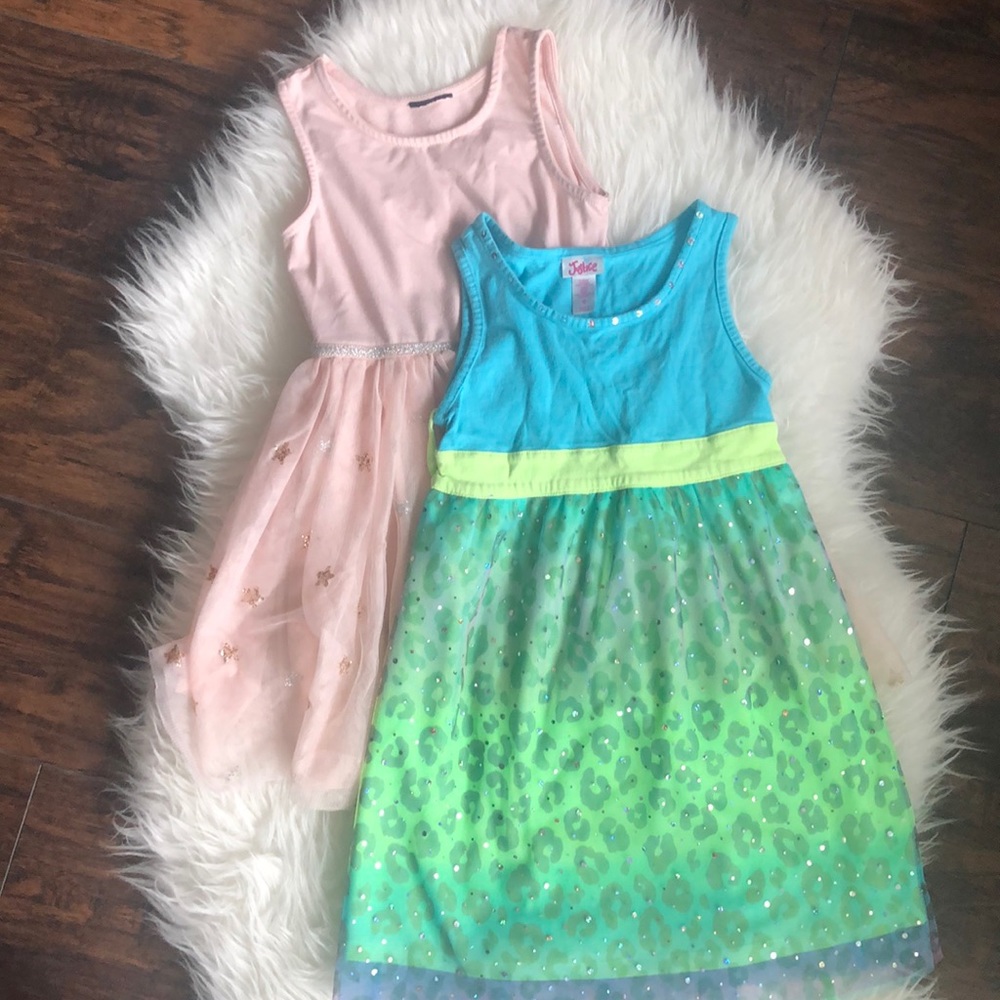 2 Girls’ Dresses with Tule Skirts